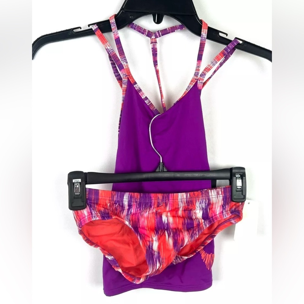 Nike Girl’s Two Piece Purple Tankini Swimsuit Set Size Small
